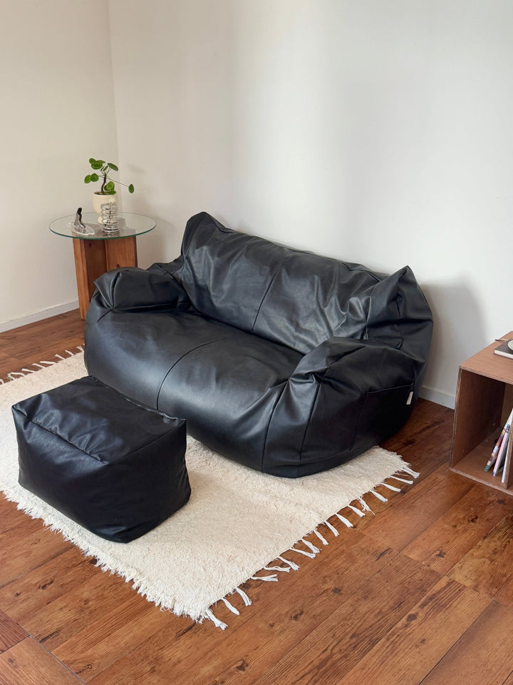 LOOSY 2人掛けビーズソファ Matte Black｜2人用ソファ おしゃれ