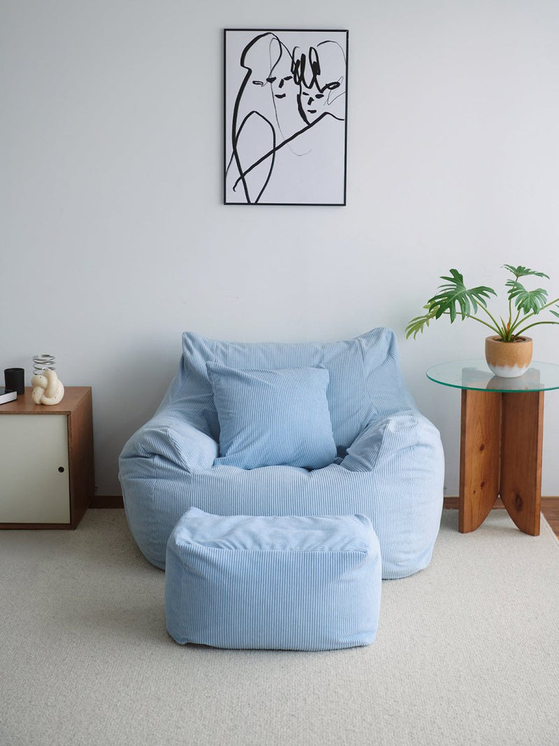 SE - 9163 - LOOSY - HUGME 1人掛けビーズソファ Powder Blue