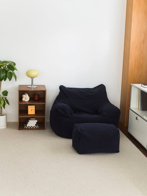 SE - 9164 - LOOSY - HUGME 1人掛けビーズソファ Dark Blue