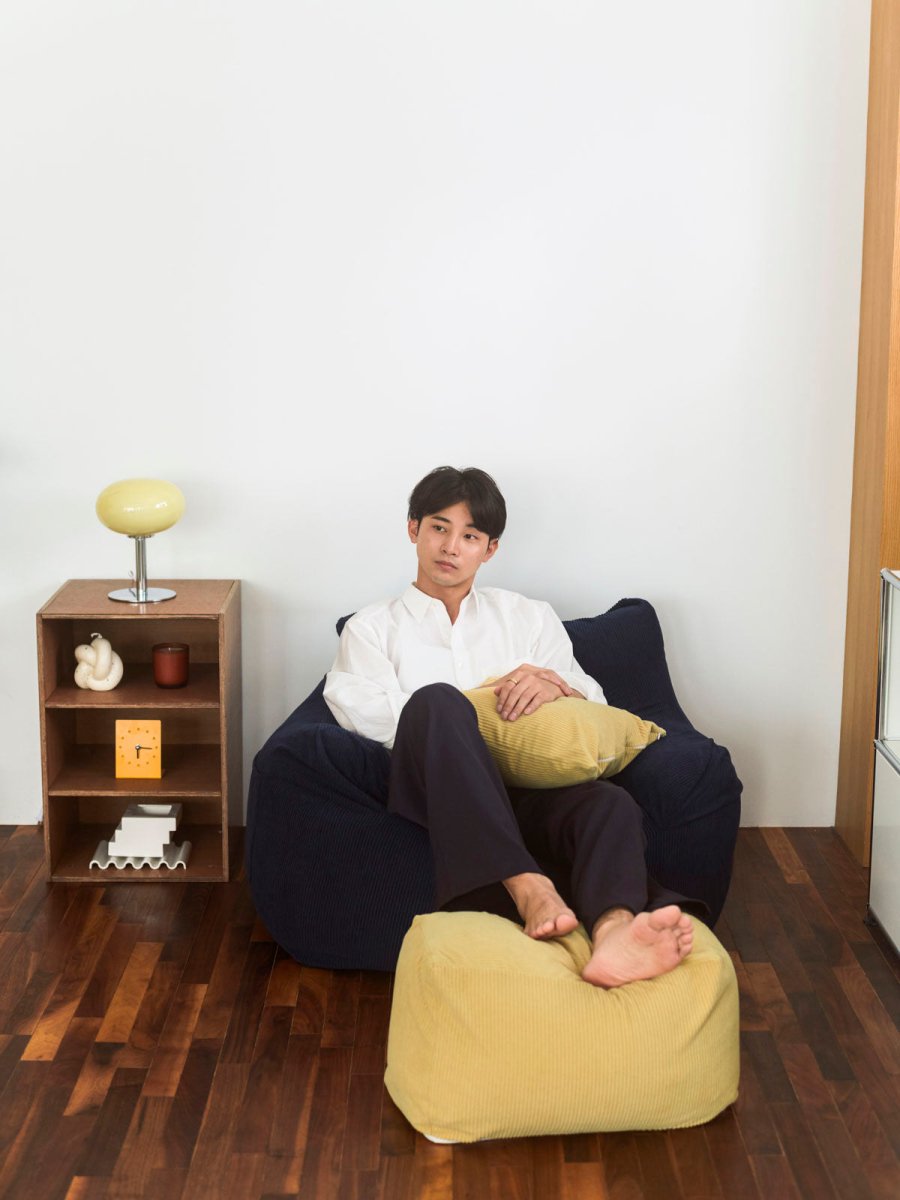 LOOSY 1人掛けビーズソファ Dark Blue｜1人用ソファ おしゃれ