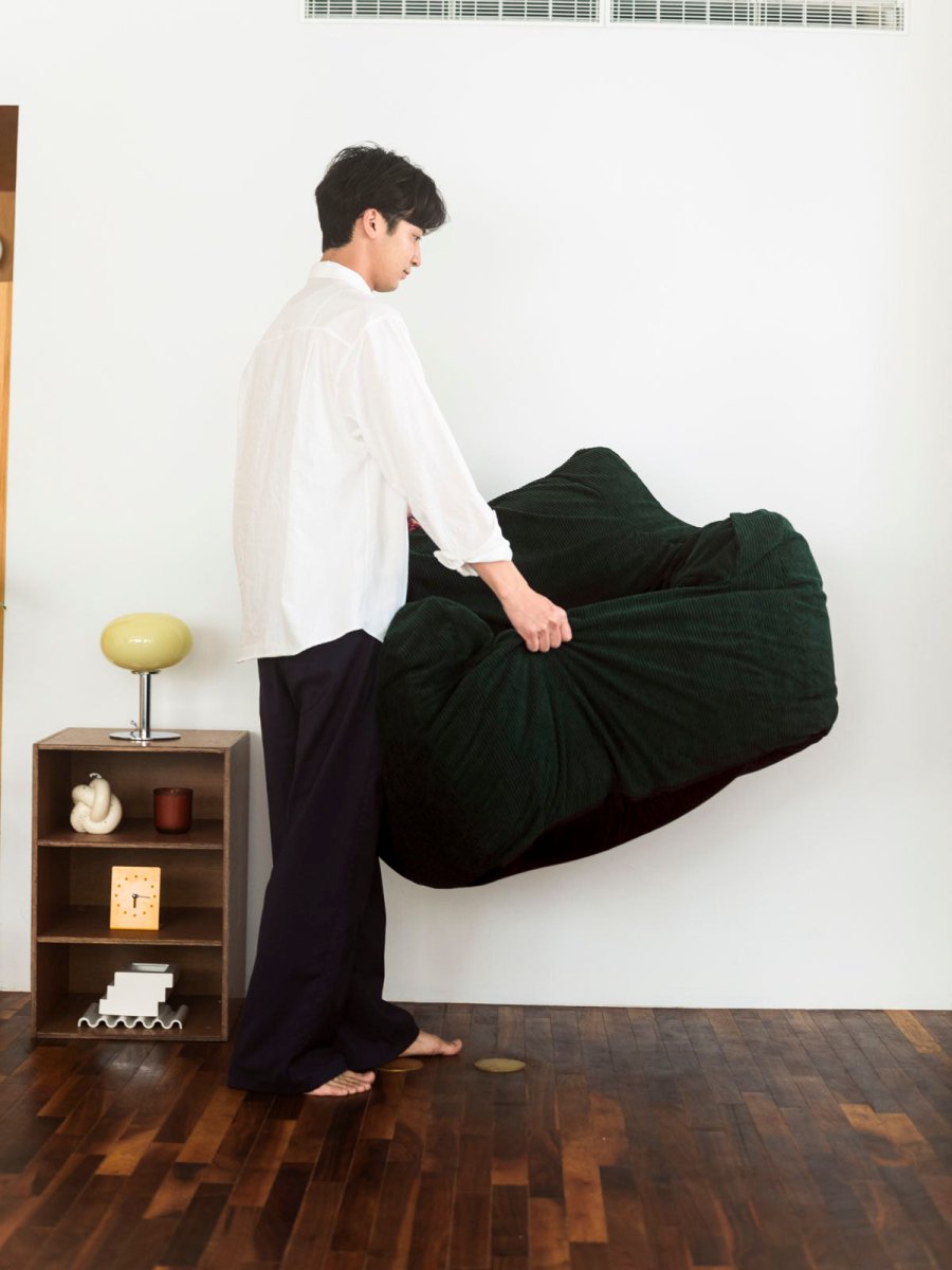 LOOSY 1人掛けビーズソファ Dark Green｜1人用ソファ おしゃれ