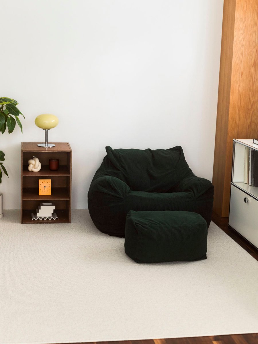 LOOSY 1人掛けビーズソファ Dark Green｜1人用ソファ おしゃれ