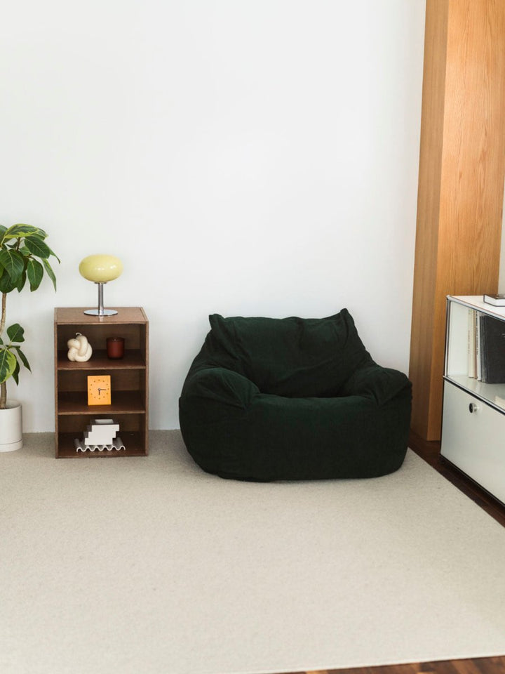 LOOSY 1人掛けビーズソファ Dark Green｜1人用ソファ おしゃれ