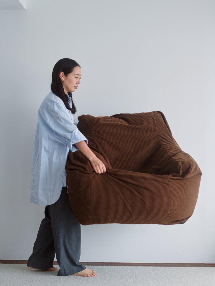 SE - 9172 - LOOSY - HUGME 1人掛けビーズソファ Dark Brown
