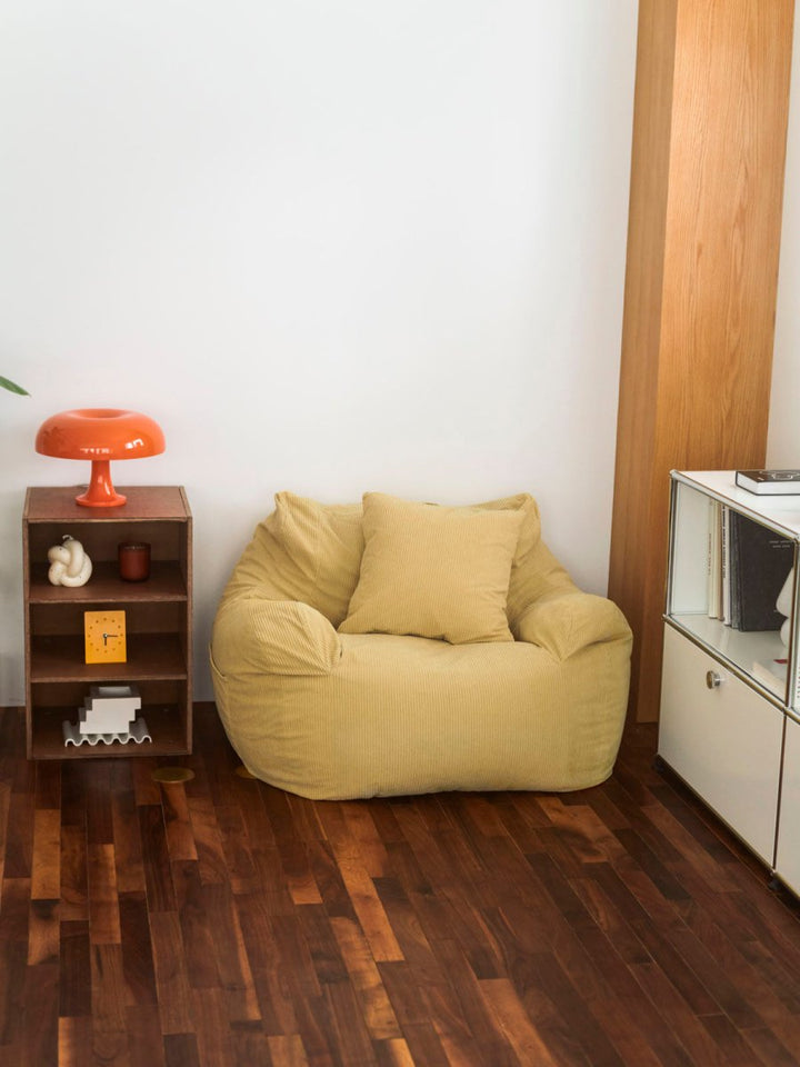 LOOSY 人掛けビーズソファ Soft Yellow｜1人用ソファ おしゃれ