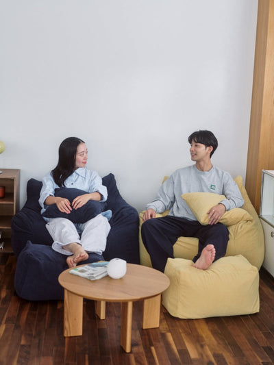 SE - 9175 - LOOSY - HUGME 1人掛けビーズソファ Soft Yellow