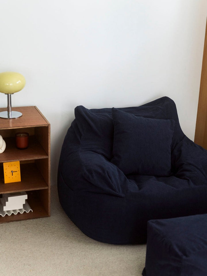 LOOSY 1人掛けビーズソファ 付替カバー Dark Blue｜1人用ソファ