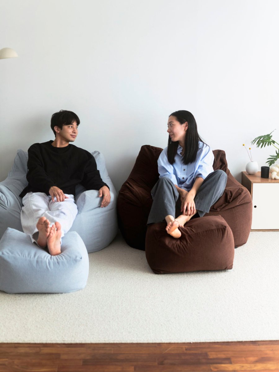 LOOSY 1人掛けビーズソファ 付替カバー Dark Brown｜1人用ソファ