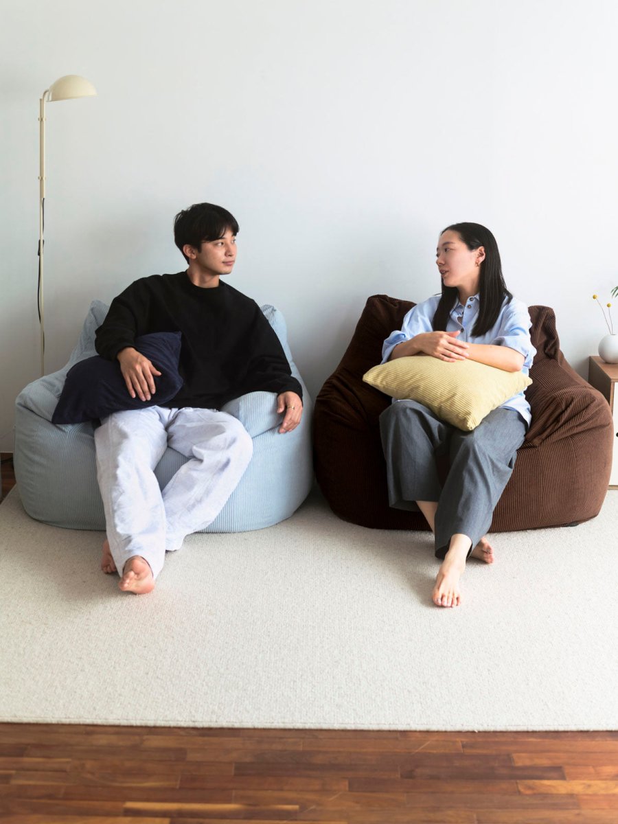 LOOSY 1人掛けビーズソファ 付替カバー Dark Brown｜1人用ソファ