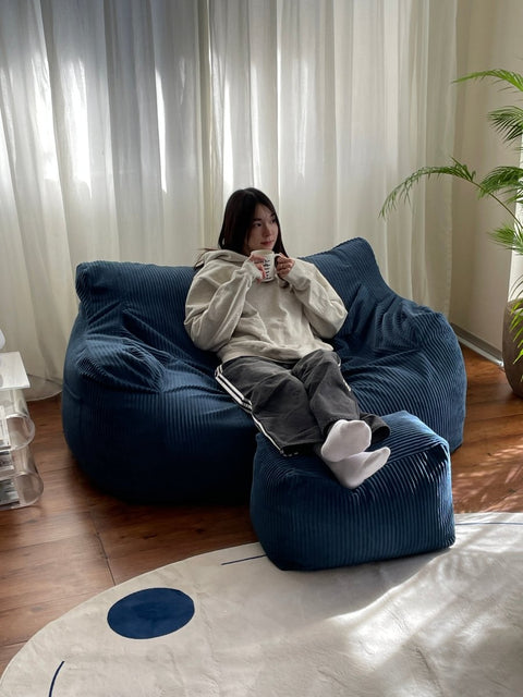 SE - 9234 - LOOSY - HUGME 2人掛けビーズソファ Navy