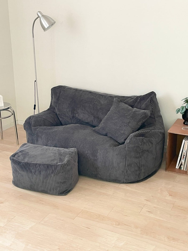 SE - 9242 - LOOSY - HUGME 2人掛けビーズソファ Charcoal