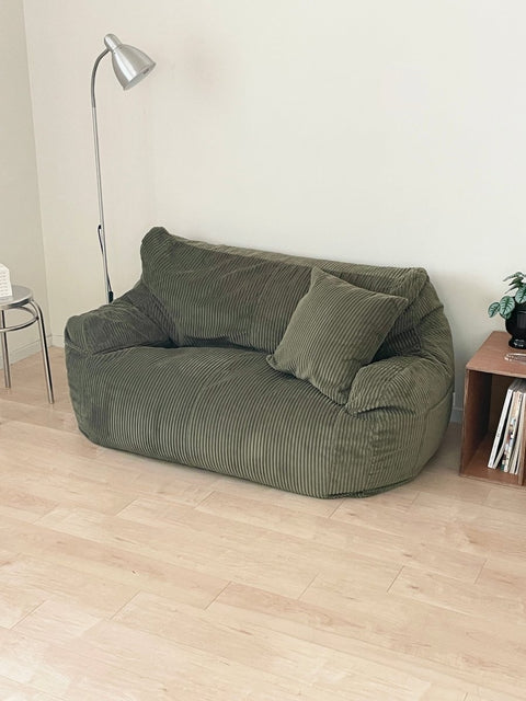 SE - 9253 - LOOSY - HUGME 2人掛けビーズソファ Olive