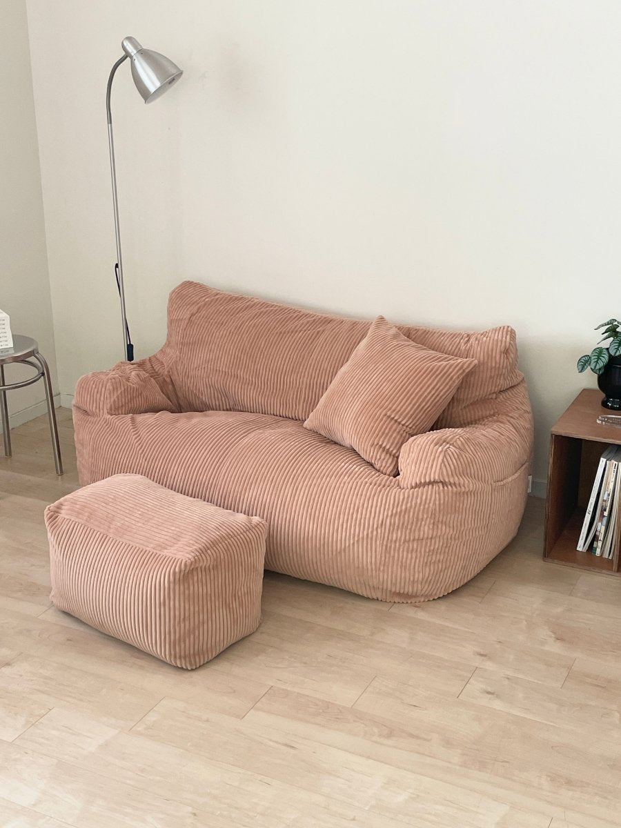 LOOSY 2人掛けビーズソファ Coral Pink｜2人用ソファ おしゃれ