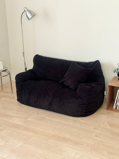 SE - 9271 - LOOSY - HUGME 2人掛けビーズソファ Black