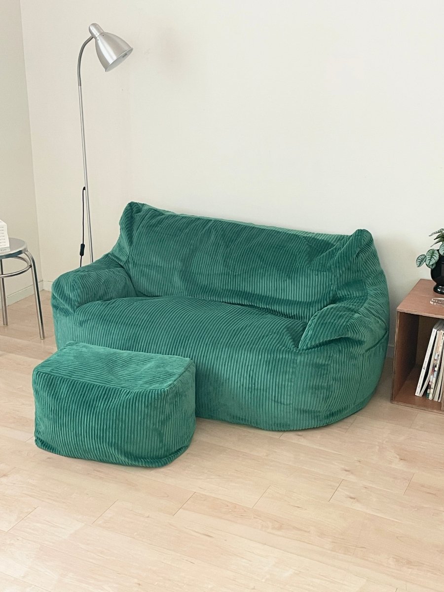 SE - 9294 - LOOSY - HUGME 2人掛けビーズソファ 付替カバー Green