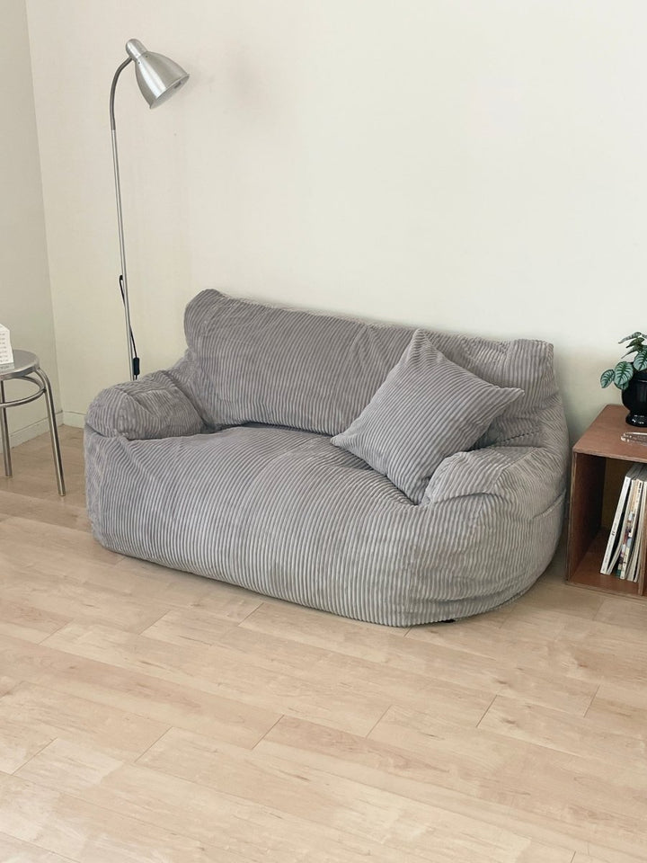 LOOSY 2人掛けビーズソファ 付替カバー Gray｜2人用ソファ おしゃれ