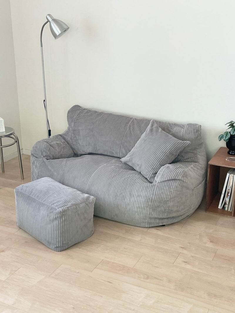 SE - 9350 - LOOSY - HUGME 2人掛けビーズソファ 付替カバー Gray