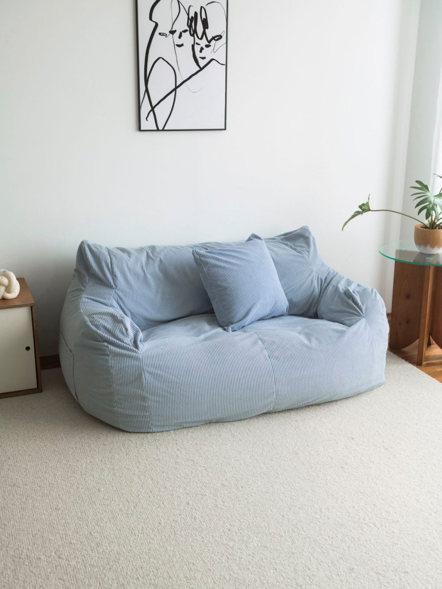 LOOSY 2人掛けビーズソファ 付替カバー Powder Blue｜2人用ソファ