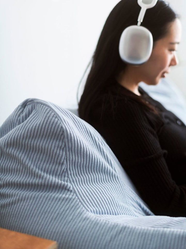 LOOSY 2人掛けビーズソファ 付替カバー Powder Blue｜2人用ソファ