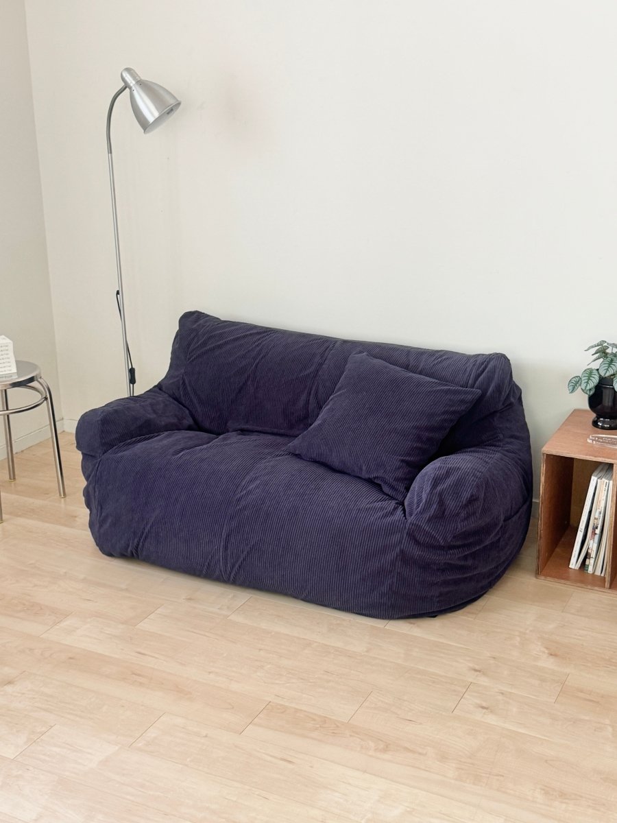 LOOSY2人掛けビーズソファ 付替カバー Dark Blue｜2人用ソファ
