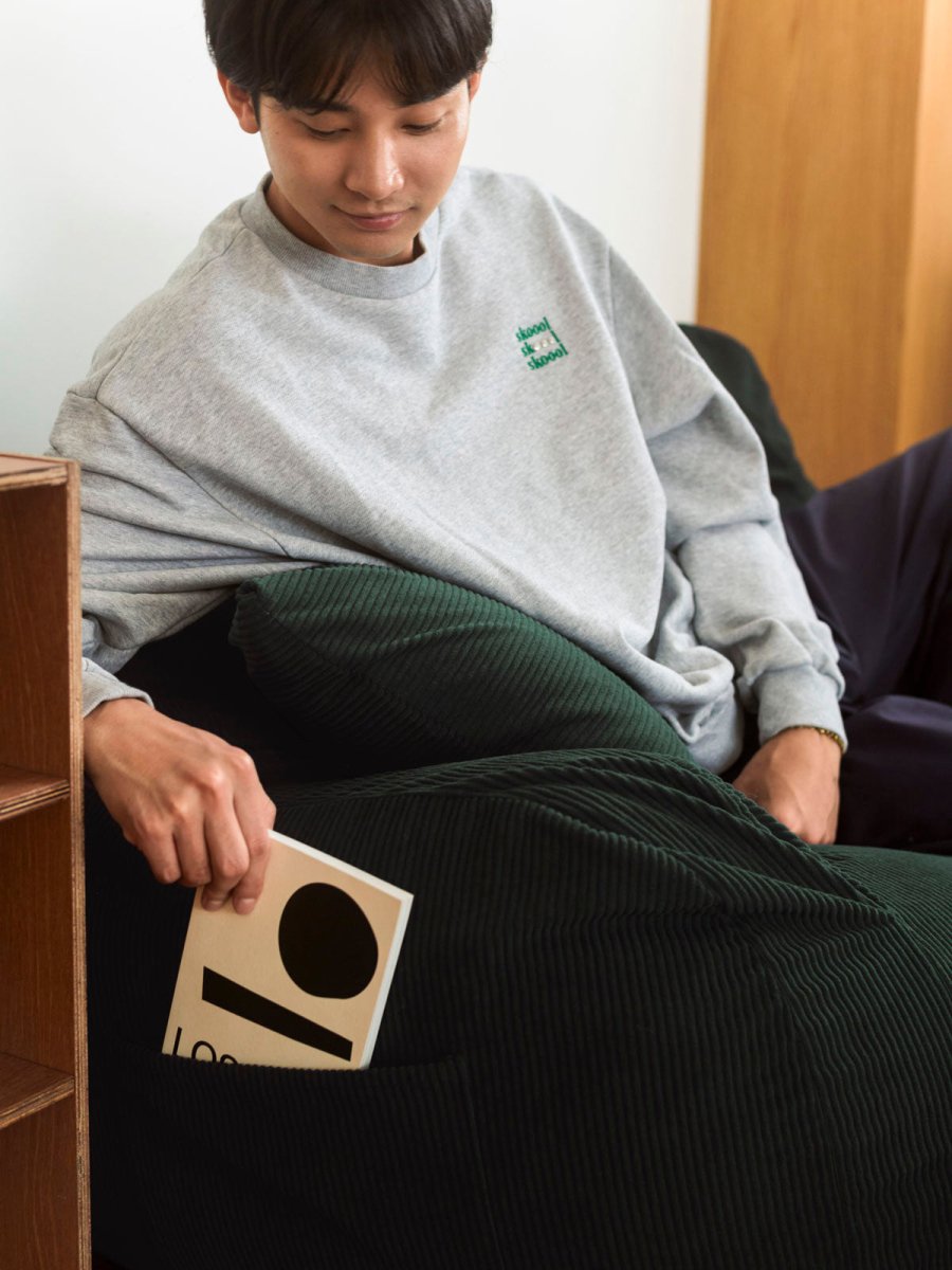 SE - 9363 - LOOSY - HUGME 2人掛けビーズソファ 付替カバー Dark Green