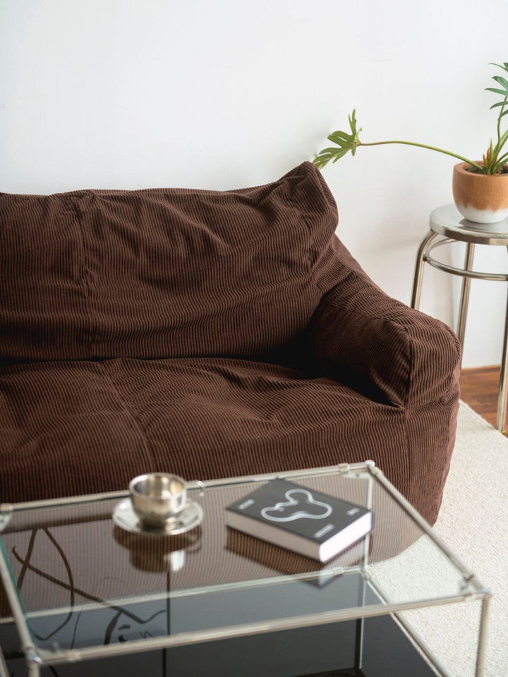 LOOSY 2人掛けビーズソファ 付替カバー Dark Brown｜2人用ソファ