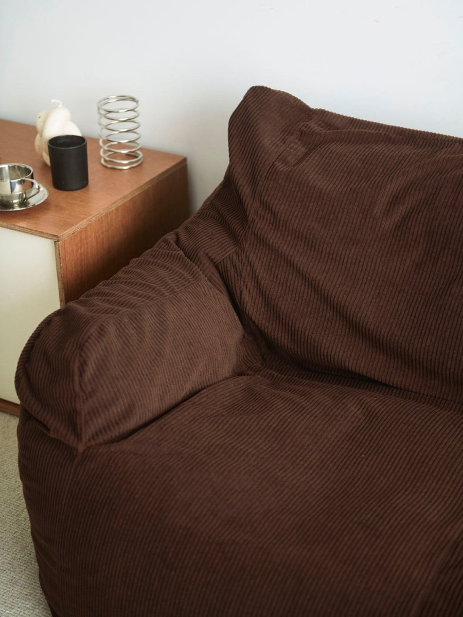 SE - 9366 - LOOSY - HUGME 2人掛けビーズソファ 付替カバー Dark Brown