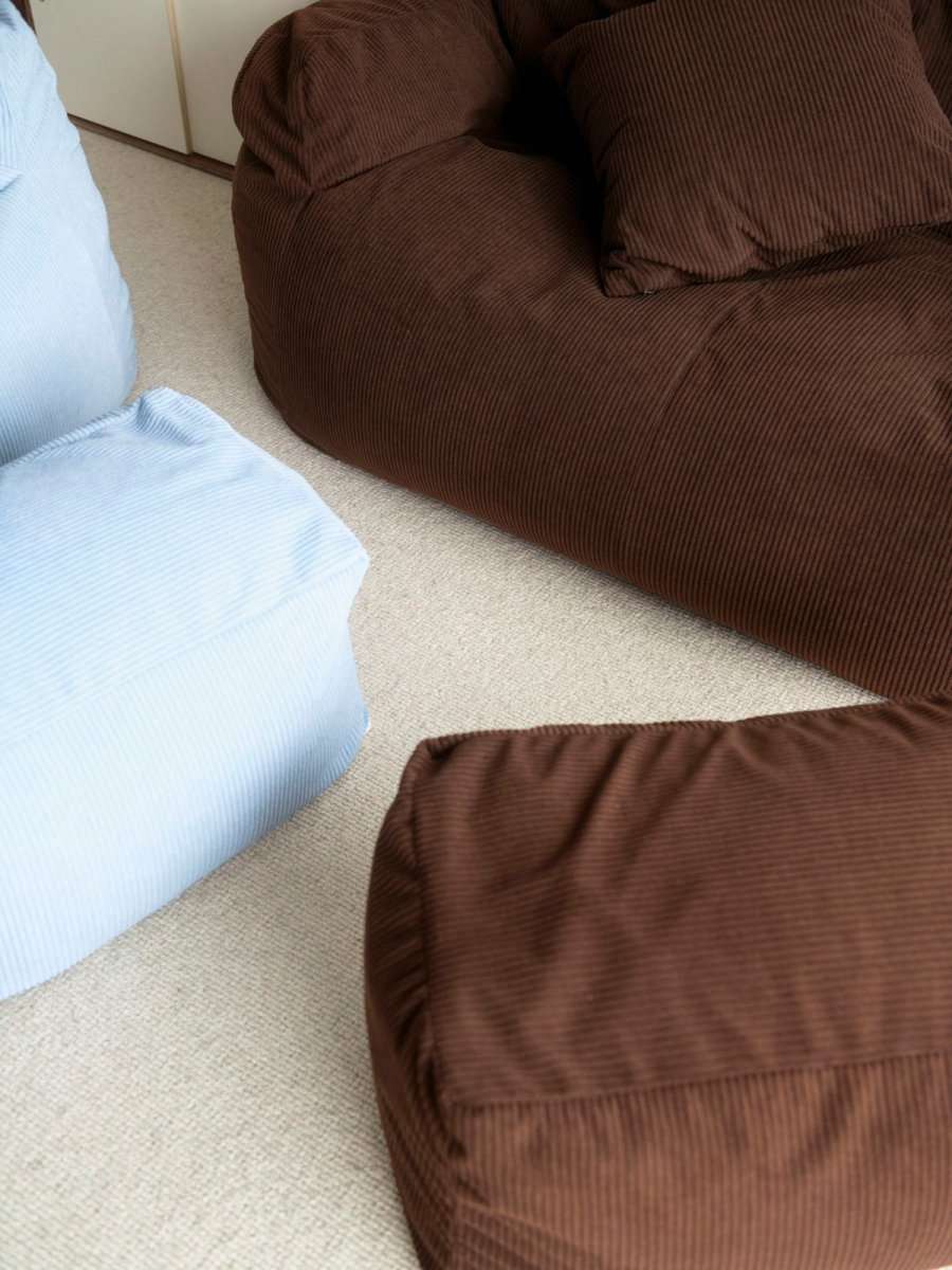 LOOSY 2人掛けビーズソファ 付替カバー Dark Brown｜2人用ソファ