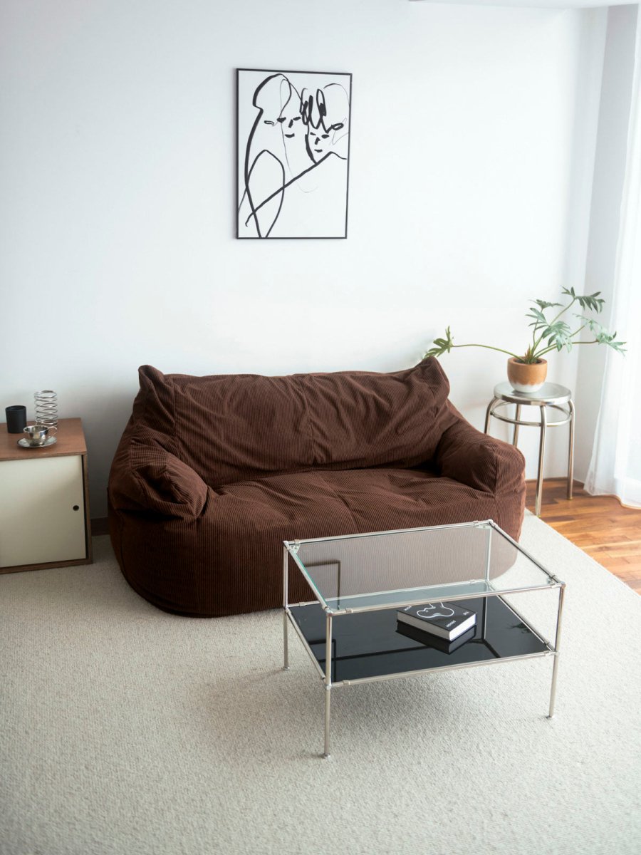 LOOSY 2人掛けビーズソファ 付替カバー Dark Brown｜2人用ソファ