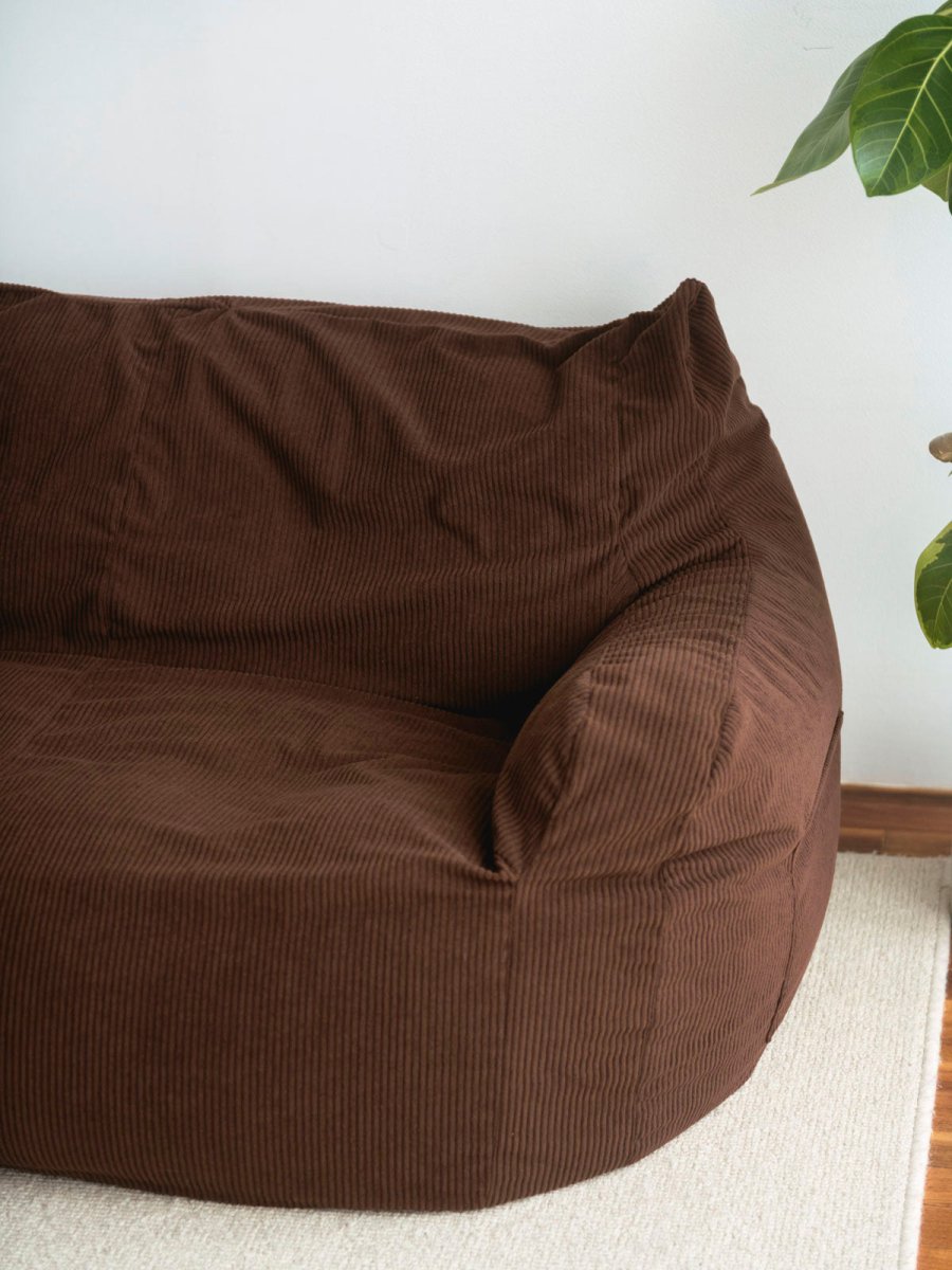 SE - 9366 - LOOSY - HUGME 2人掛けビーズソファ 付替カバー Dark Brown