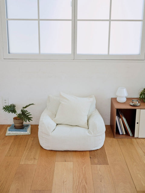 SE - 9394 - LOOSY - HUGME 1人掛けビーズソファ ミニ Ivory