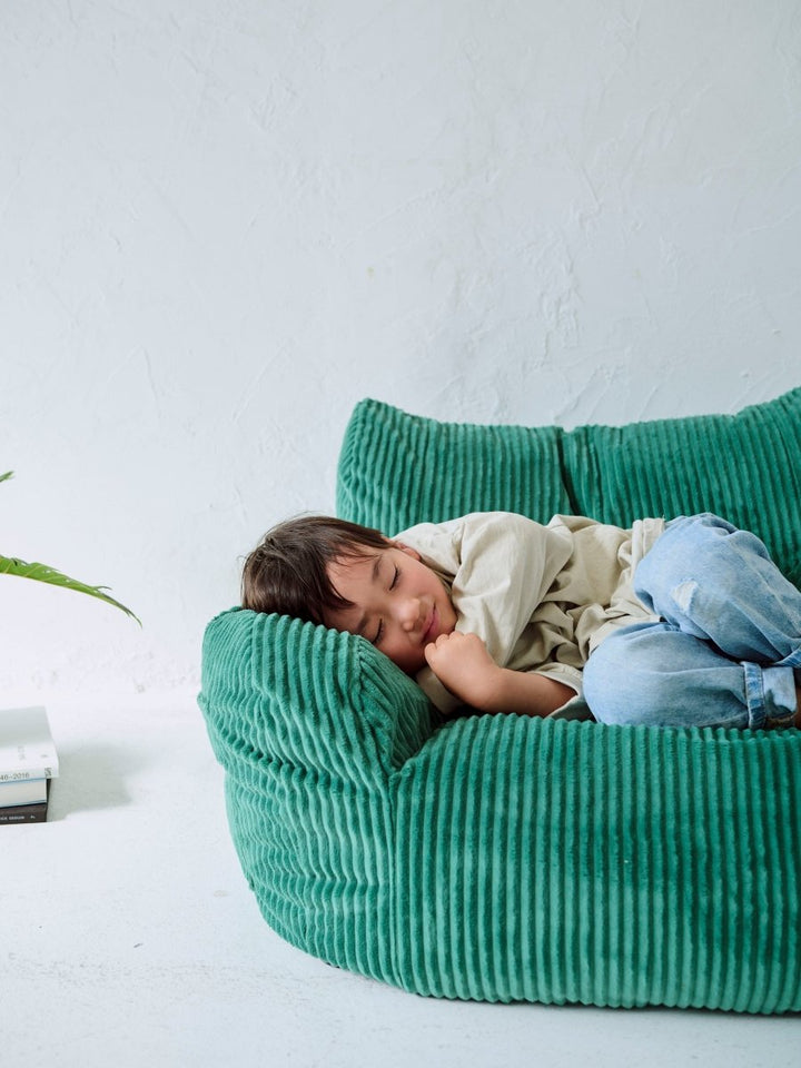 HUGME 1人掛けビーズソファ 付替カバー グリーン　LOOSY HUGME 1人掛けビーズソファ 付替カバー Green｜1人用ソファ