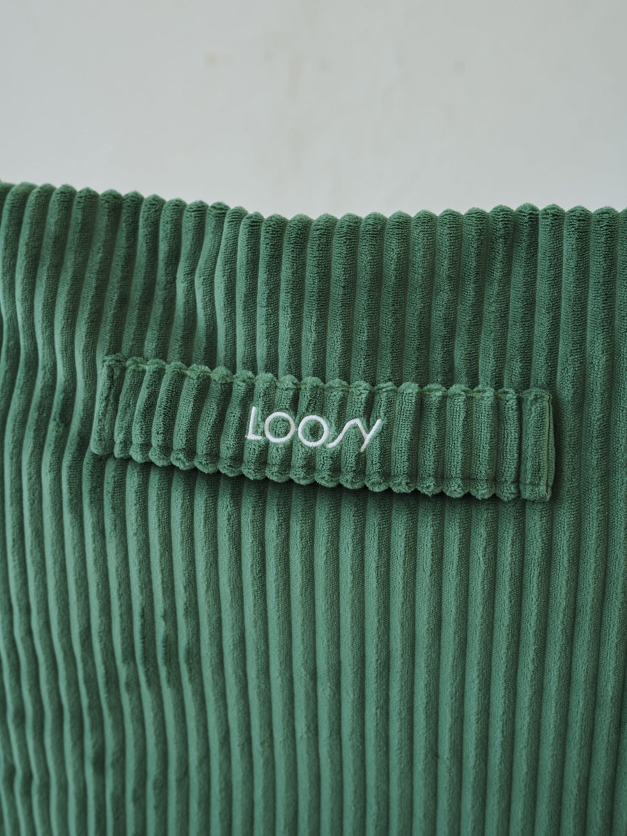 LOOSY 1人掛けビーズソファ ミニ Green 付替カバー｜1人用ソファ