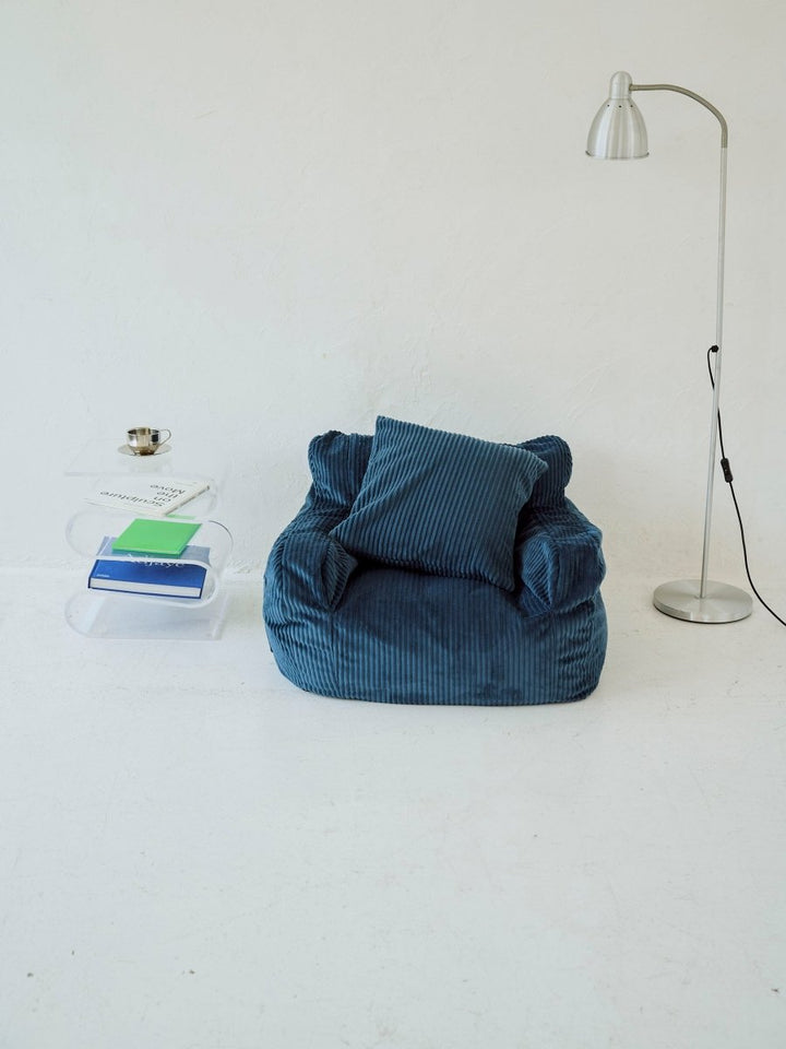 LOOSY 1人掛けビーズソファ ミニ Navy 付替カバー｜1人用ソファ