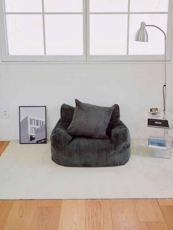 LOOSY 1人掛けビーズソファ ミニ Charcoal