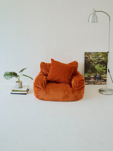 SE - 9404 - LOOSY - HUGME 1人掛けビーズソファ ミニ Blood Orange