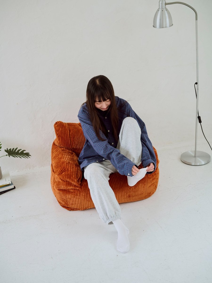 【d】ルージー 1人掛けビーズソファ ブラットオレンジ LOOSY 1人掛けビーズソファ ミニ Blood Orange｜1人用ソファ おしゃれ