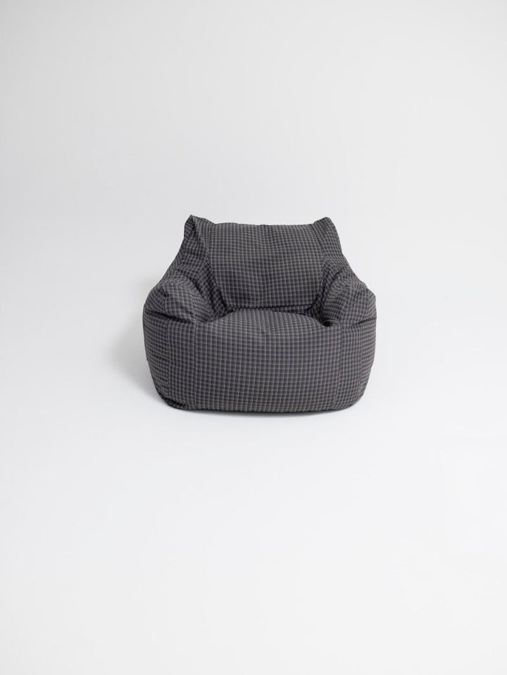 LOOSY 1人掛けビーズソファ 付替カバー Charcoal Check – Little Rooms