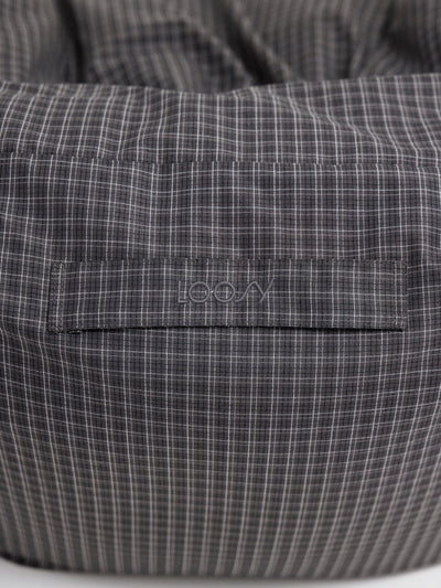 SE - 9593 - LOOSY - HUGME 1人掛けビーズソファ Charcoal Check