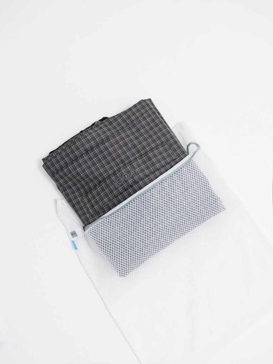 公式】LOOSY 2人掛けビーズソファ 付替カバー Charcoal Check｜2人用