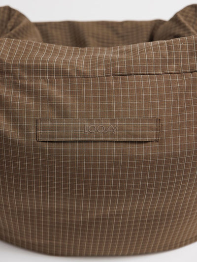 SE - 9596 - LOOSY - HUGME 2人掛けビーズソファ 付替カバー Brown Check
