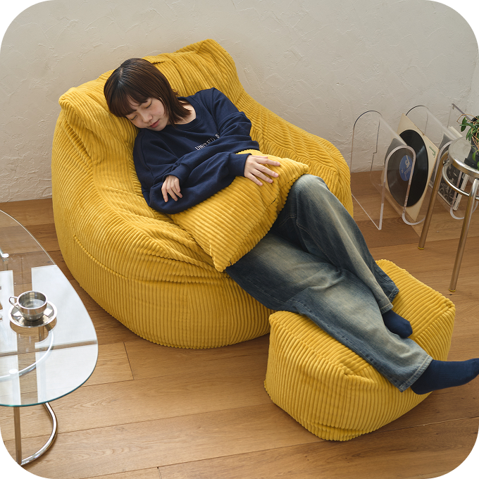 LOOSY（ルージー） LOOSY 1人掛け ソファ ビーズクッション オットマン