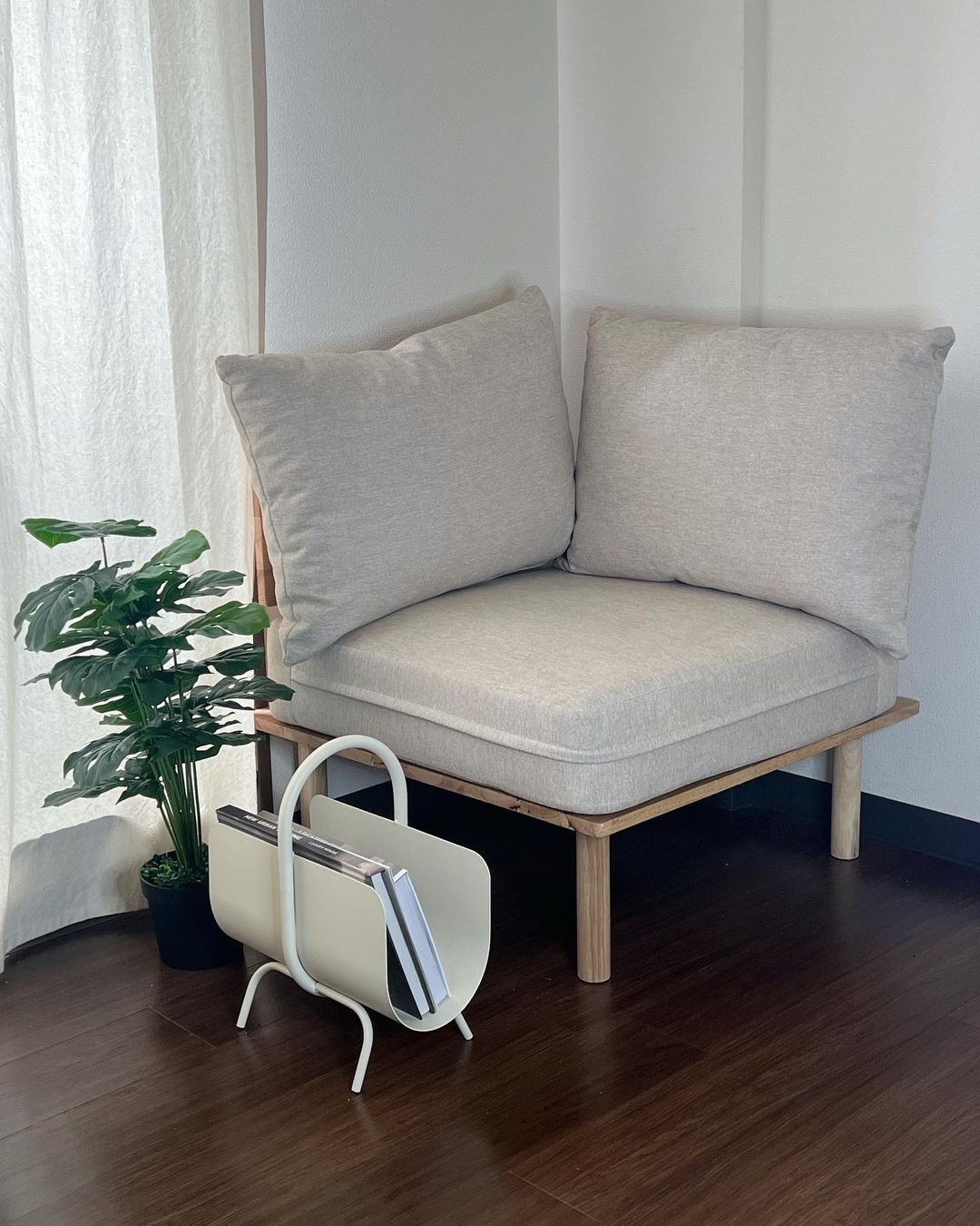 BR-3649-MARKET B-MARKET B｜BENKU 一人掛けナチュラルコーナーソファ