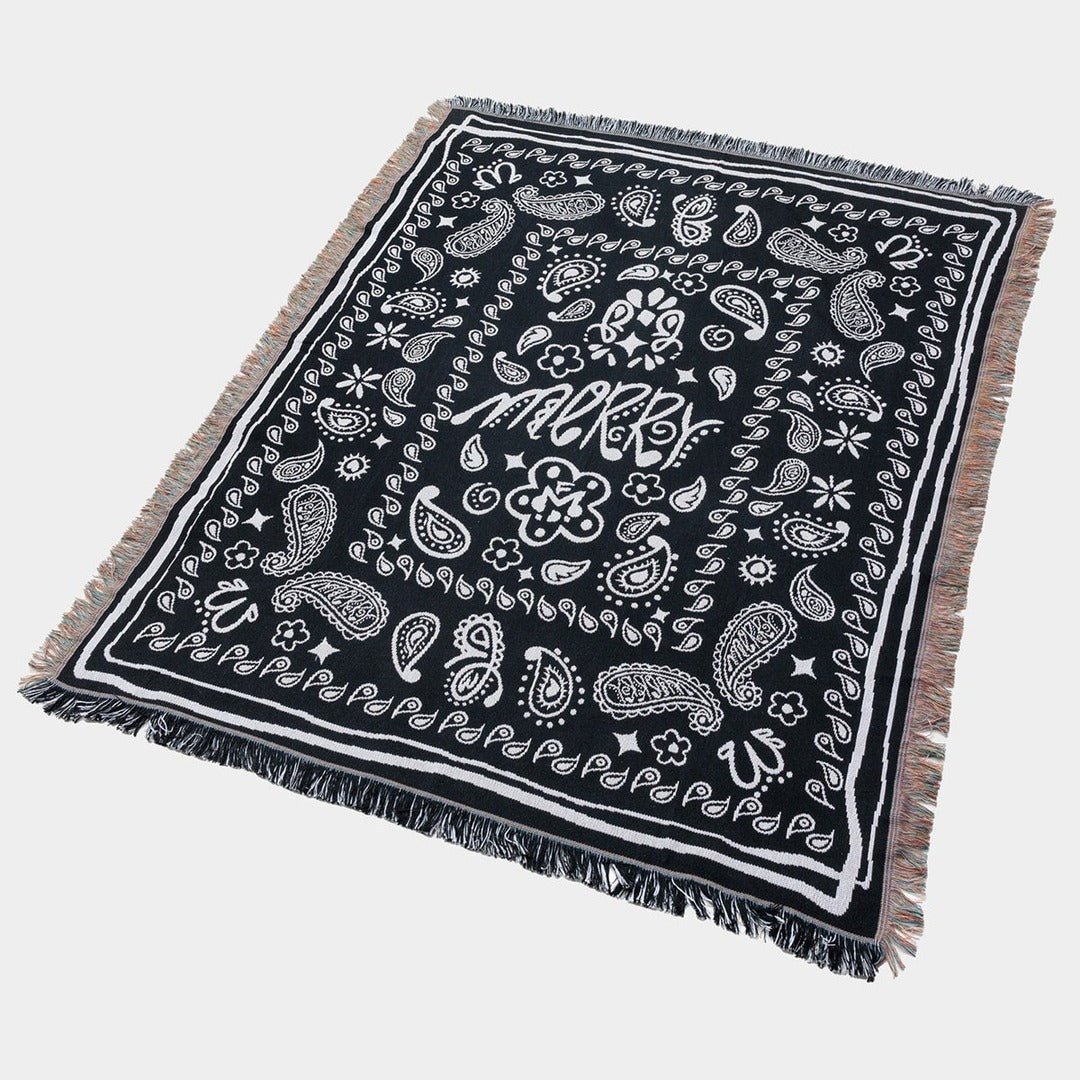 BR-10486-MERRY FRIDAY-MERRY FRIDAY ブランケット｜Paisley Black