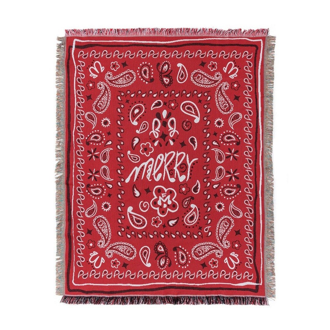 BR-10488-MERRY FRIDAY-MERRY FRIDAY ブランケット｜Paisley Red