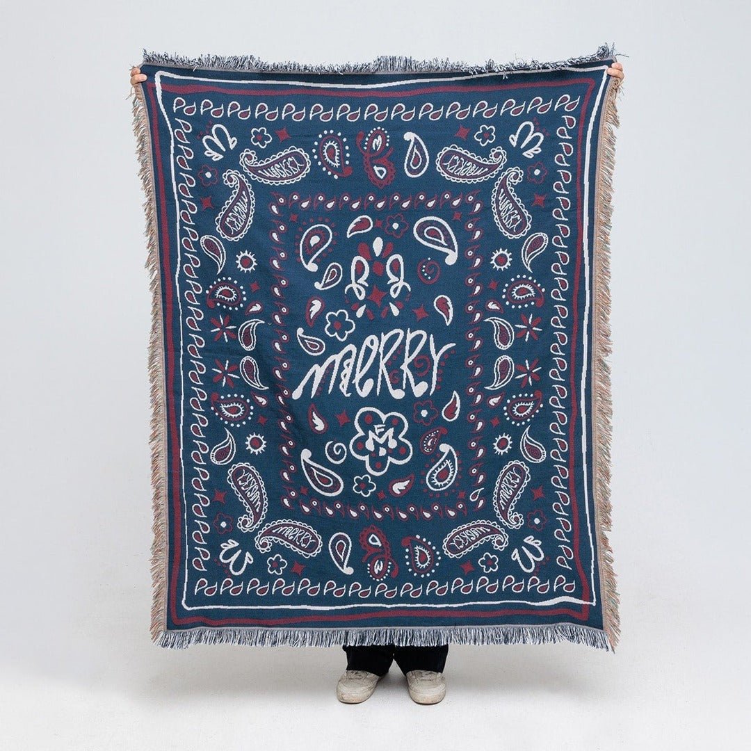 BR-10489-MERRY FRIDAY-MERRY FRIDAY ブランケット｜Paisley Navy
