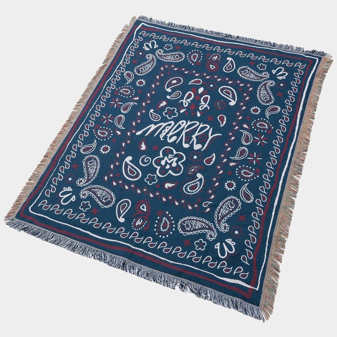 BR-10489-MERRY FRIDAY-MERRY FRIDAY ブランケット｜Paisley Navy