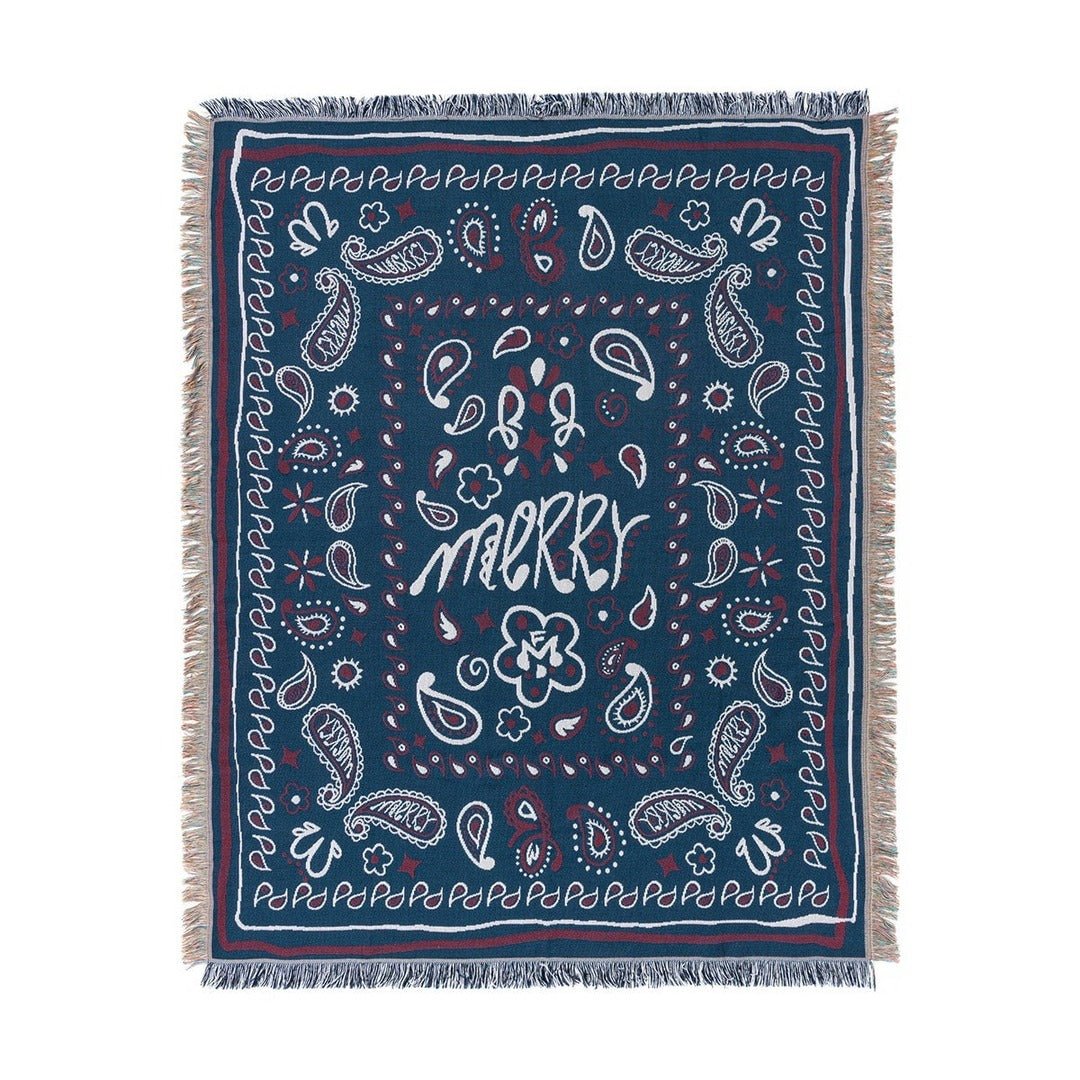 BR-10489-MERRY FRIDAY-MERRY FRIDAY ブランケット｜Paisley Navy