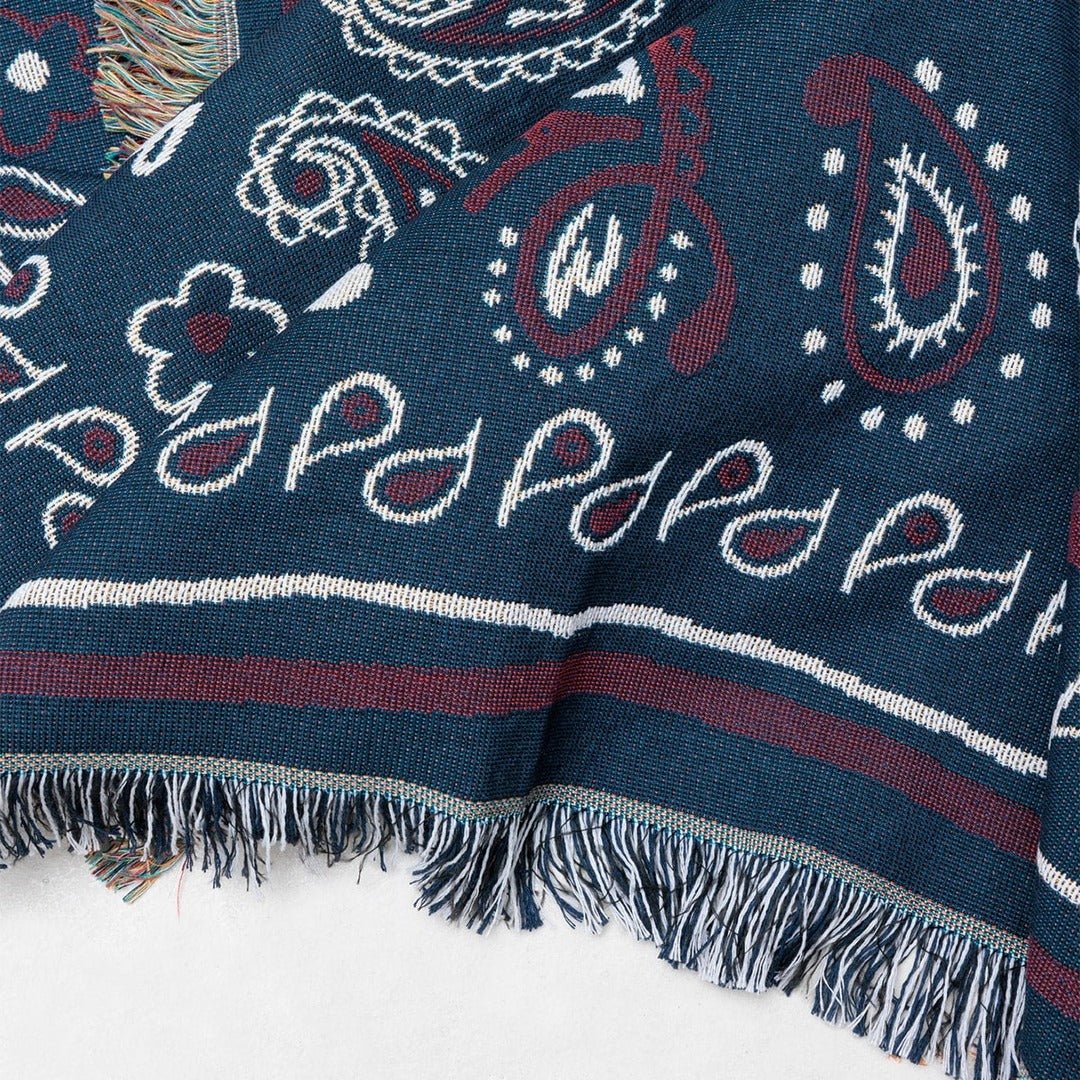 BR-10489-MERRY FRIDAY-MERRY FRIDAY ブランケット｜Paisley Navy