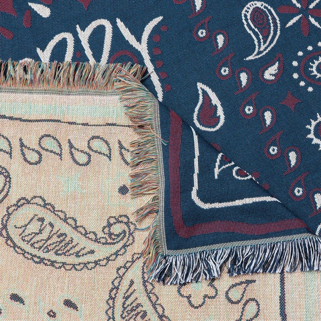 BR-10489-MERRY FRIDAY-MERRY FRIDAY ブランケット｜Paisley Navy